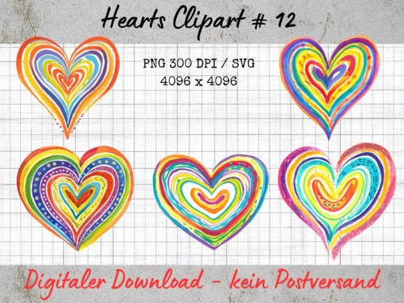 Hearts Clipart # 12 Gráfico PNGs transparentes de IA Por Thomas Mayer
