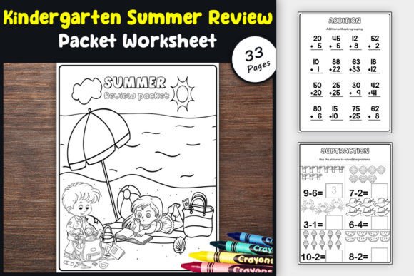 Summer Break: Summer Review Packet K-2nd Grafika K Przez TheStudyKits