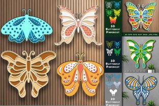 Laser Cut 3d Butterfly Bundle Graphic 3D SVG By Cutting Edge 1