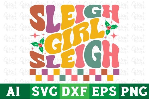 Sleigh Girl Sleigh/Christmas Svg Png Gráfico Artesanato Por Cricut House