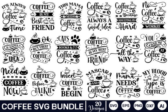 Coffee SVG Bundle | Funny Coffee SVG Graphic Crafts By GraphicPicker