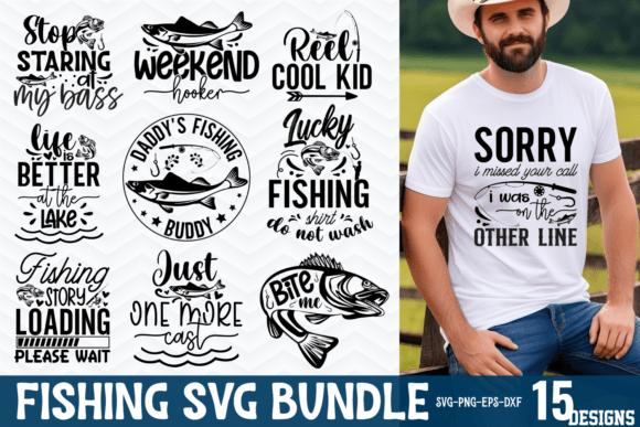 Fishing SVG Bundle Grafica Creazioni Di CraftArt