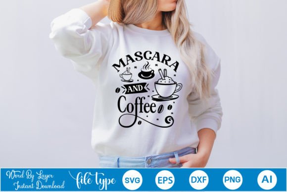 Mascara and Coffee SVG Design Gráfico Manualidades Por GraphicPicker