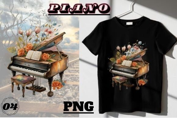Piano Grafika Projekty Koszulek Przez ArtstudioXT