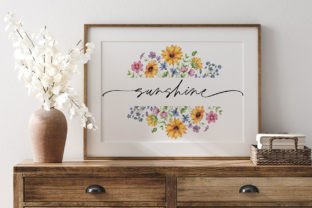 Watercolor Sunflowers Frame Border, PNG. Graphic Illustrations By Larisa Maslova 2