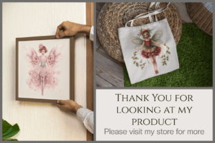 Birth Flower Fairy Clipart Watercolor Grafika Ilustracje do Druku Przez Enchanted Marketing Imagery 3
