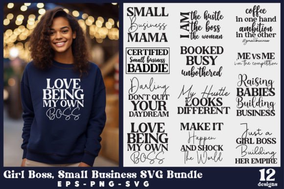 Girl Boss, Small Business SVG Bundle Gráfico Manualidades Por Graphic Home
