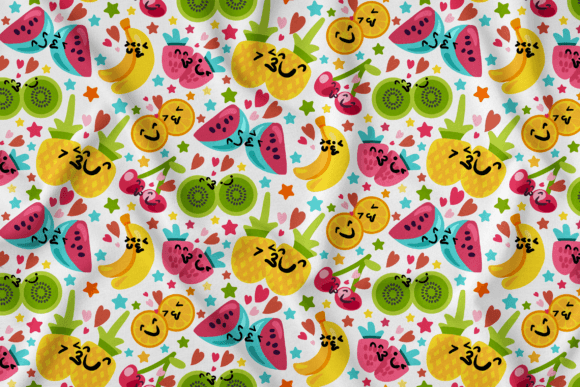 Kissing Fruits Seamless Pattern Graphic Patterns By barsrsind