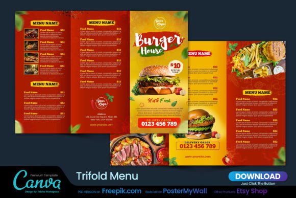 3 in 1Menu Design Variations Graphic Print Templates By Tebha Workspace
