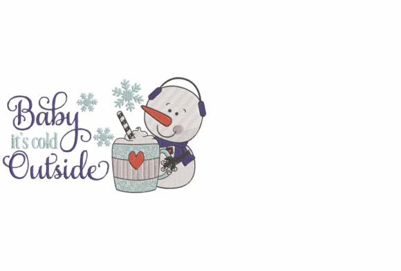 Baby It's Cold Outside Winter Embroidery Design By Designs By Michele