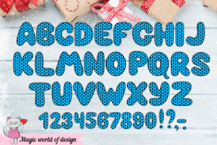 Blue Christmas Knitted Letters Png Clipa Gráfico Manualidades Por  Magic world of design 4
