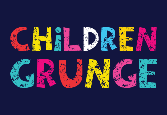 Children Grunge Display Font By GraphicsNinja