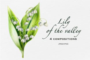 Lily of the Valley Compositions Grafik Druckbare Illustrationen Von Navenzeles 2