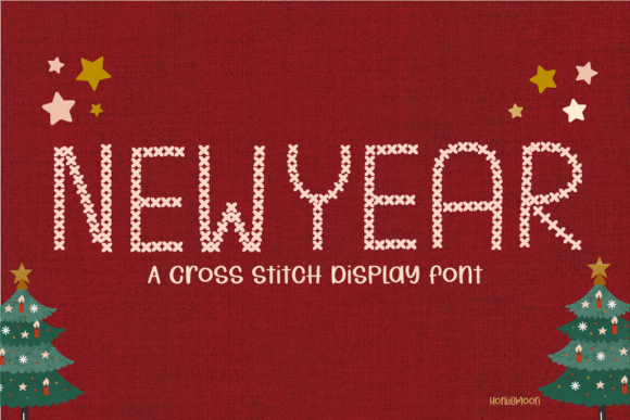 New Year Display Font By ็Honeymons