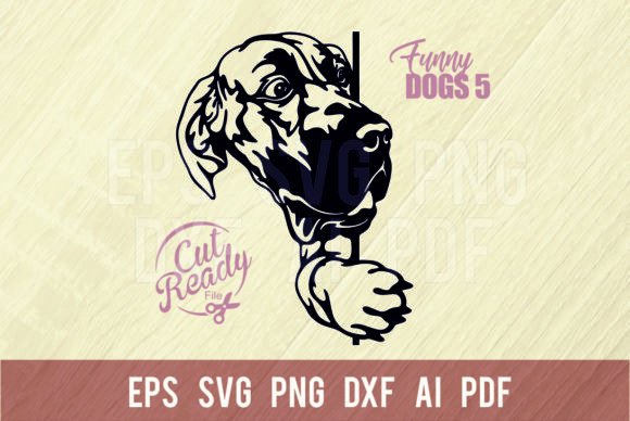 Scared Great Dane SVG - Funny Dog SVG Grafika Ilustracje do Druku Przez SignReadyDClipart