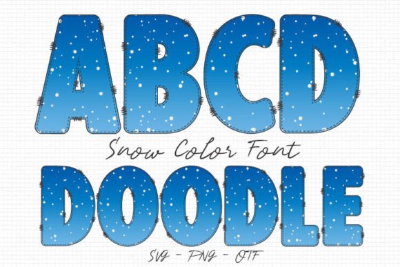 Snow Doodle Font Colorati Font Di Color Studio