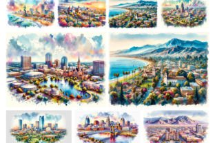 United States Cities Posters Mega Bundle Graphic AI Illustrations By Uniquemart 3