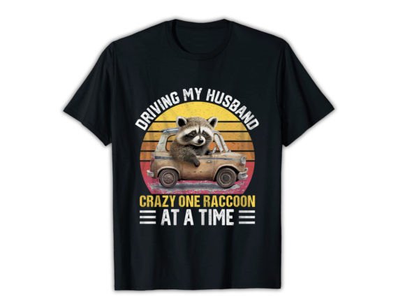 Vintage Retro Raccoon T-shirt Design Graphic T-shirt Designs By mrshimulislam