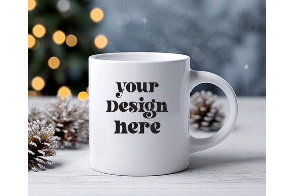 Christmas Mug Mockup Grafik Individuell gestaltete Produktmodelle (Mockups) Von MockupStore