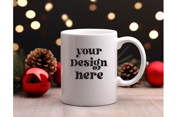 Christmas Mug Mockup Grafik Individuell gestaltete Produktmodelle (Mockups) Von MockupStore
