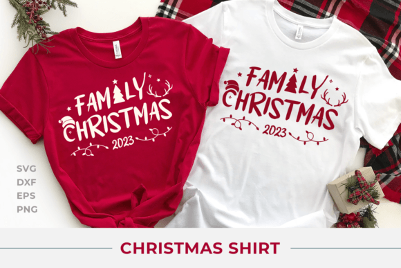 Christmas Shirt Svg, Family Christmas Gráfico Ilustraciones Imprimibles Por KMarinaDesign