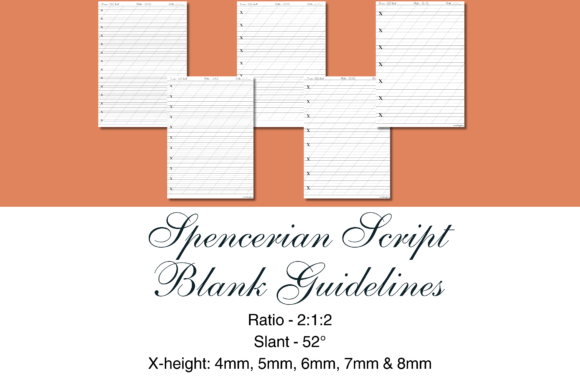 Spencerian Script Blank Guidelines Graphic KDP Interiors By An Inkling of Curry