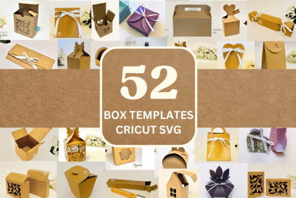 52 SVG Box Templates - Cricut SVG Files Graphic 3D SVG By DESIGNS NOOK