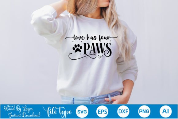 Love Has Four Paws SVG Design Graphic Crafts By GraphicPicker