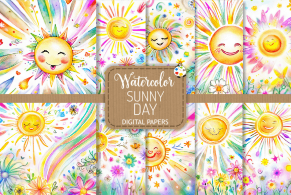 Sunny Day - Happy Summer Paintings Graphic Illustrations By Prawny