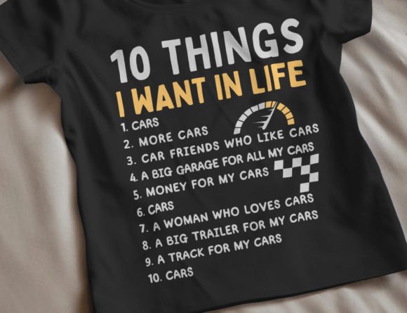 Mechanic Svg, 10 Things I Want Graphic T-shirt Designs By DeeNaenon