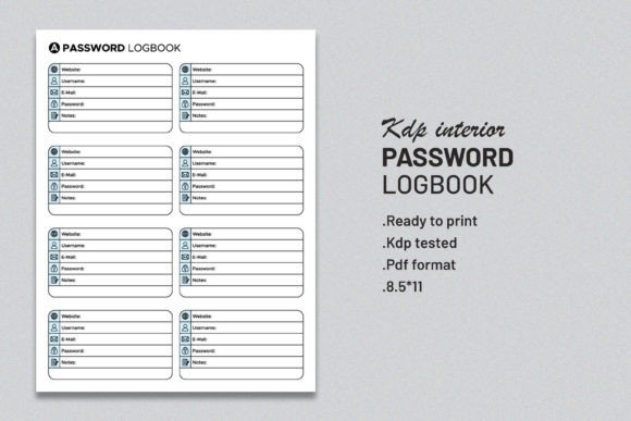 Password Logbook KDP Interior Illustration Intérieurs KDP Par MAYA DESIGN STORE