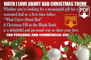 What I Love About Dad: Christmas Theme Gráfico Plantillas de Impresión Por Easy Cheap Pretty Design 3