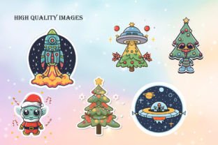 Alien Christmas - Clipart Bundle Illustration Graphiques AI Par Magiclily 4