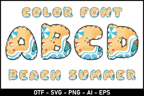 Beach Summer Color Fonts Font By Veil