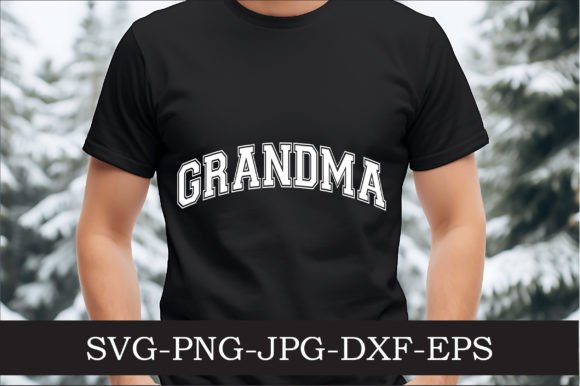 Grandma Varsity Letters Svg Png Gráfico Artesanato Por Smart Crafter