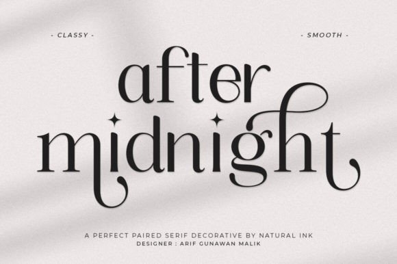 After Midnight Serif Font By Natural Ink
