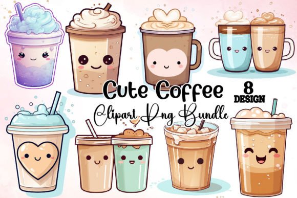 Cute Coffee Clipart PNG Graphic Graphic Templates By Vintage