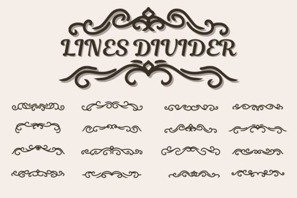 Lines Divider Font Dingbat Font Di Eystore