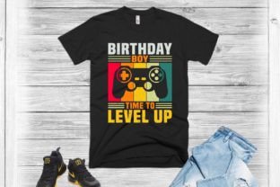 Birthday Boy Time to Level Up Gamer Boy Illustration Designs de T-shirts Par shihabmazlish87 2