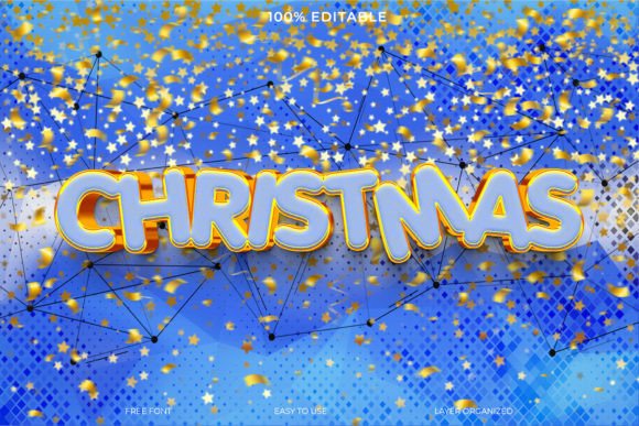 Christmas 3D Text Effect Graphic Layer Styles By Imamul0