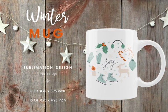Christmas Mug Wrap | Cricut Sublimation Graphic Print Templates By DanielK