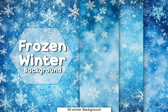 Frozen Christmas Snowflake Background Illustration Fonds d'Écran Par MN DeSign