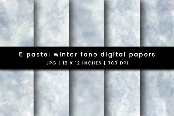 Pastel Winter Tone Digital Papers Grafik Hintegründe Von Pugazh Logan