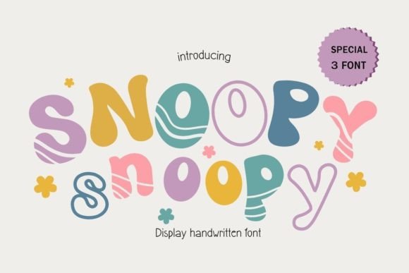 Snoopy Display Font By Jan Jao studio
