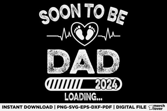 Soon to Be Daddy Est 2024 Father's Day Grafik T-shirt Designs Von Merch Lover