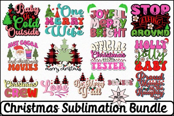 Christmas Sublimation Bundle Graphic Crafts By CalliGraphic