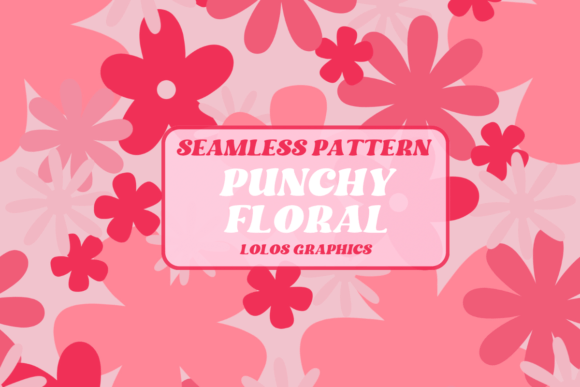 Retro Pink Floral Seamless Pattern Graphic Patterns By CotswoldCoDesigns