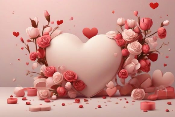 Beauty Valentine Background Graphic Backgrounds By CraftedType Studio