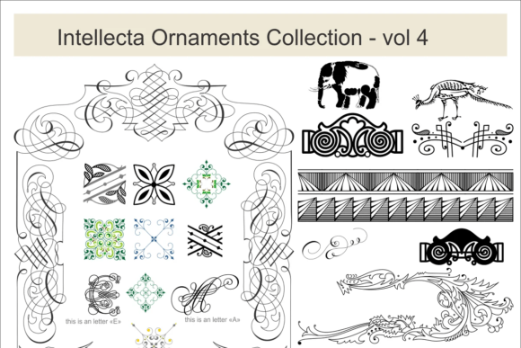 Intellecta Ornaments Collection Graphic Objects By Intellecta Design