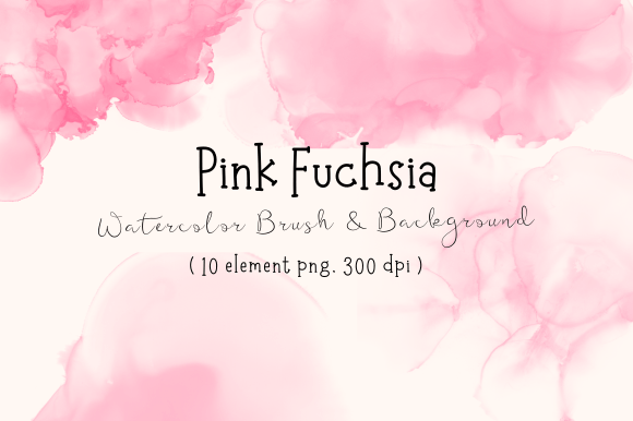Pink Fuchsia Watercolor Splashes Graphic Backgrounds By FolieDesign